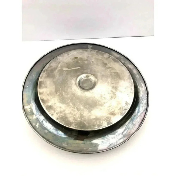 VTG WM Rogers Silver Round Chip Dip Serving Platter 14" - Picture 2 of 6